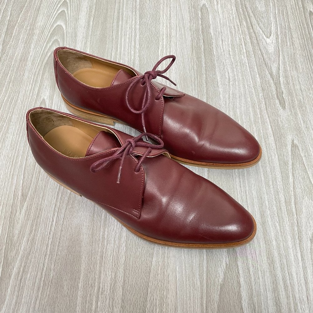 Everlane The Modern Lace Up Oxford Oxblood Burgundy New